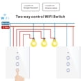 thumbnail image 2 of 2-Way Wi-Fi Smart Switch Light Switch Voice Control, Remote Control, Touch Control Compatible with Home Schedule, Timer, Countdown Needs Neutral Wire No Hub Required 95-, 2 of 7