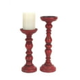 thumbnail image 1 of Antique Candle Holders (Set of 2) 10"-12.5"H Wood, 1 of 1