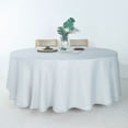thumbnail image 5 of Efavormart 108" Premium Silver Faux Linen Tablecloth | Slubby Textured Wrinkle Free Tablecloth, 5 of 11