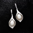 thumbnail image 5 of Ross-Simons 6.5-7mm Cultured Pearl Nature-Inspired Drop Earrings in Sterling Silver, Women's, Adult, 5 of 5