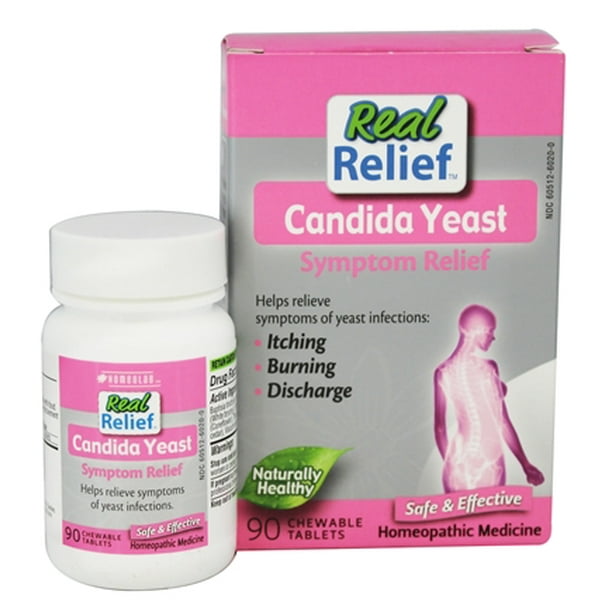 Real Relief Candida Yeast Symtom Relief Tablets, 90 Ct