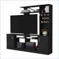 thumbnail image 2 of TV Furniture for TVs Up to 78” – Two-Door Cabinet, 6 External Shelves | Modern | Black, 2 of 7