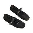 thumbnail image 5 of Willtoo Women's Mesh Ballet Flats Comfortable Dressy Trendy Square Closed Toe Maryjane Flat Shoes, 5 of 7
