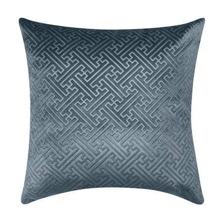 - Better Homes & Gardens Feather Filled Greek Key Velvet Jacquard Decorative Throw Pillow, 17