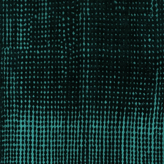 Ahgly Company Indoor Square Abstract Turquoise Blue Modern Area Rugs, 6' Square