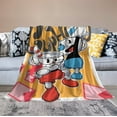 thumbnail image 6 of Cuphead Game Blanket Soft Cozy Flannel Warm Throw Blanket Unique Gifts Room Decor Blanket 40"x30", 6 of 8
