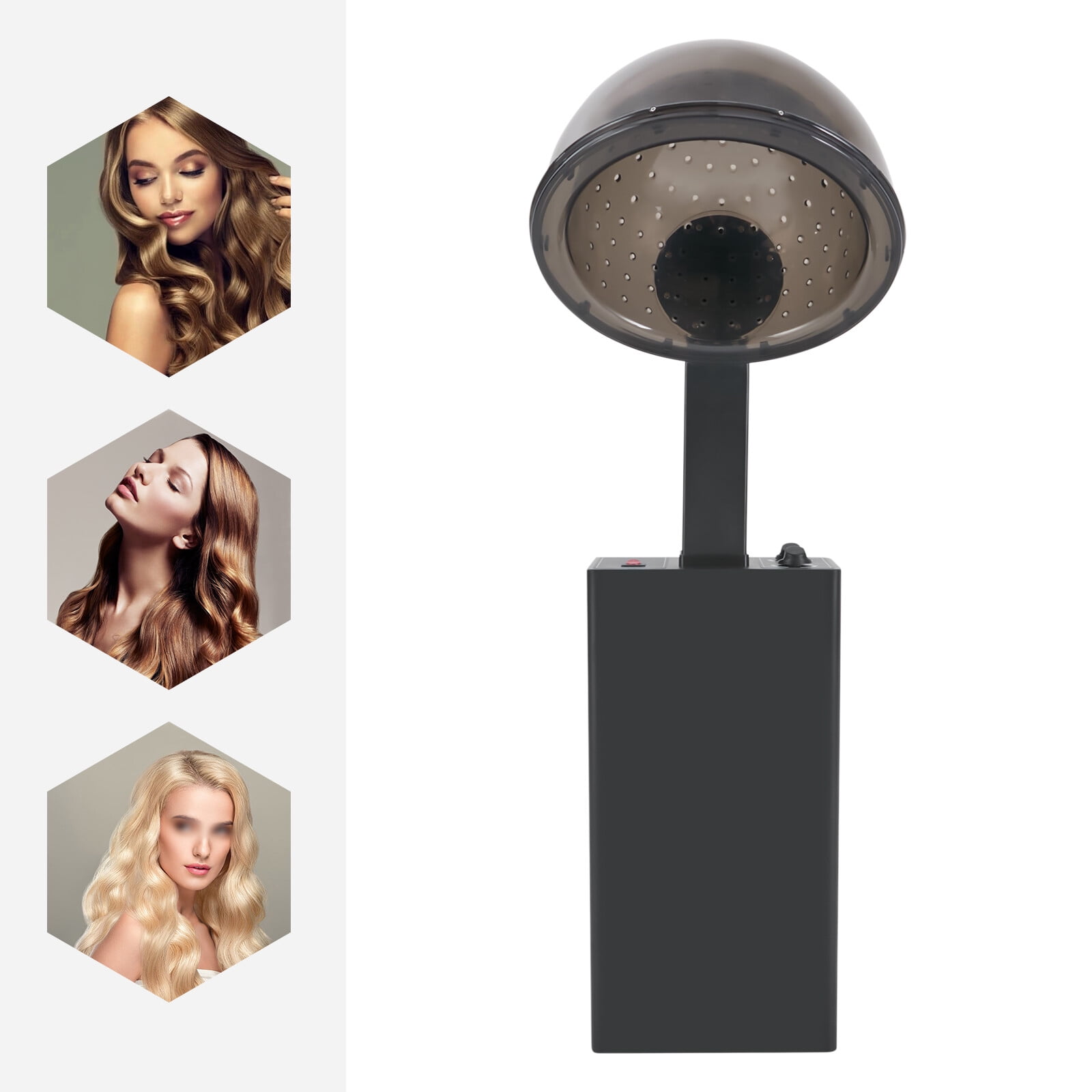 Hooded Hair Dryer with Adjustable Temperature & Timer, 1200W Efficient Motor, Overheating Protection, Large 12” Drying Hood, Safe for Home & Salon Use