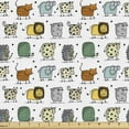 thumbnail image 1 of Animal Fabric by the Yard, Colorful and Whimsical Layout of Various Creatures Polka Dotted Funny Elements, Decorative Upholstery Fabric for Sofas and Home Accents, Multicolor by Ambesonne, 1 of 5