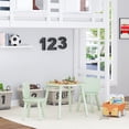 thumbnail image 4 of UTEX Kids Wood Table and Chair Set, Kids Play Table with 2 Chairs,3 Pieces Round Play Tablet for Toddlers, Girls, Boys,Meadow Green, 4 of 7