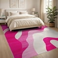 thumbnail image 3 of ODIKA 8'x10' Machine Washable Non-Slip Area Rug, Abstract Artistry for Modern High Traffic Rug, Pink, 124640, 3 of 7