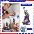 thumbnail image 2 of Resin Statue of Liberty Figurine, 250th Anniversary USA Patriotic Lady with Flag Skirt, 4th of July Independence Day Desk Decor for Home Office, 2 of 6