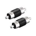 thumbnail image 4 of Acoplador de audio y video RCA macho a RCA macho Uxcell, niquelado, 2 unidades, 4 of 4