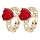 thumbnail image 2 of Anillo exquisito y elegante de estilo europeo, moderno y con incrustaciones de corazón chapado en cobre y oro. Anillo ajustable abierto de 2 piezas., 2 of 8