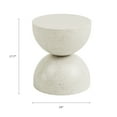 thumbnail image 4 of Alina End Table for Indoors or Outdoors - Stone White Finish with Faux Gold Fakes, 4 of 5