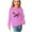 Pink, variant on Zwiiyzr Toddler Baby Girl Long Sleeve Sweatshirt Tops Basic Solid Color Sweater Shirts Kid Fall Clothes 3-14 Years Gray