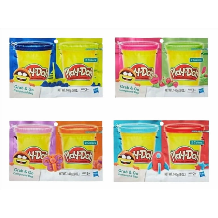 Play-Doh Grab & Go Compound Bag - 2 Colors 5oz - Walmart.com