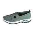 thumbnail image 4 of Zapatos ortopédicos para mujer, zapatillas ortopédicas tejidas con soporte de arco ancho, sin cordones, informales, transpirables, suaves y antideslizantes., 4 of 8