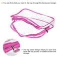 thumbnail image 4 of Uxcell S Size Clear Toiletry Bag Makeup Cosmetic Pouch with Zipper, Rose Red 3 Pack, 4 of 6