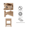 thumbnail image 3 of Alaterre Furniture 2-Drawer Pine Wood Nightstand, Light Driftwood Finish Perfect for Modern Rustic Bedroom, 3 of 11