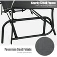 thumbnail image 4 of XiHuaZhaoChen Patio Glider Benches for Outside, Swing Glider Chair with Steel Frame, Patio Swing Rocker, 2-Person Loveseat for Backyard, Poolside, Lawn, Balcony, Porch Glider Bench(Black), 4 of 9