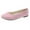 Pink, variant on Women's Low Wedge Ballet Shoe Round Toe Slip on Flats Soft-soled Solid Comfy Sandals Ballerina Shoes for Summer Yellow Women Sandal