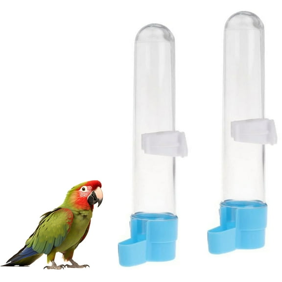 2 PCS 120ml Bird Food Drinker Hanging Automatic Bird Feeder Plastic Tube Feeder for Parrot ﻿