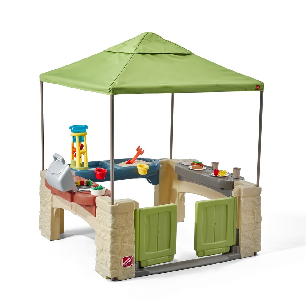 Step2 AllAround Playtime Patio with Canopy with 16 Play Accessories