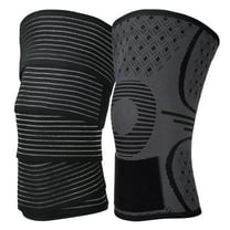 HLTHZONE Adjustable Compression Knee Brace with Support Wrap | 2-in-1 Knee Support for Running, Workouts & Daily Use | Non-Slip Knee Sleeve for Men and Women (2-Pack)