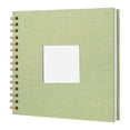 thumbnail image 5 of 8" Linen Photo Album with Front Window - DIY Blank Scrapbook Memory Book for Family Wedding Travel, 5 of 5