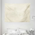 thumbnail image 1 of Ivory Tapestry, Victorian Curved Renaissance Style Leaves Branches Artistic Classic Petals Illustration, Wall Hanging for Bedroom Living Room Dorm Decor, 80W X 60L Inches, Cream, by Ambesonne, 1 of 2