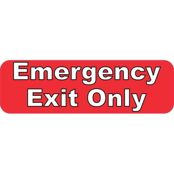 10in x 3in Red Emergency Exit Only Magnet