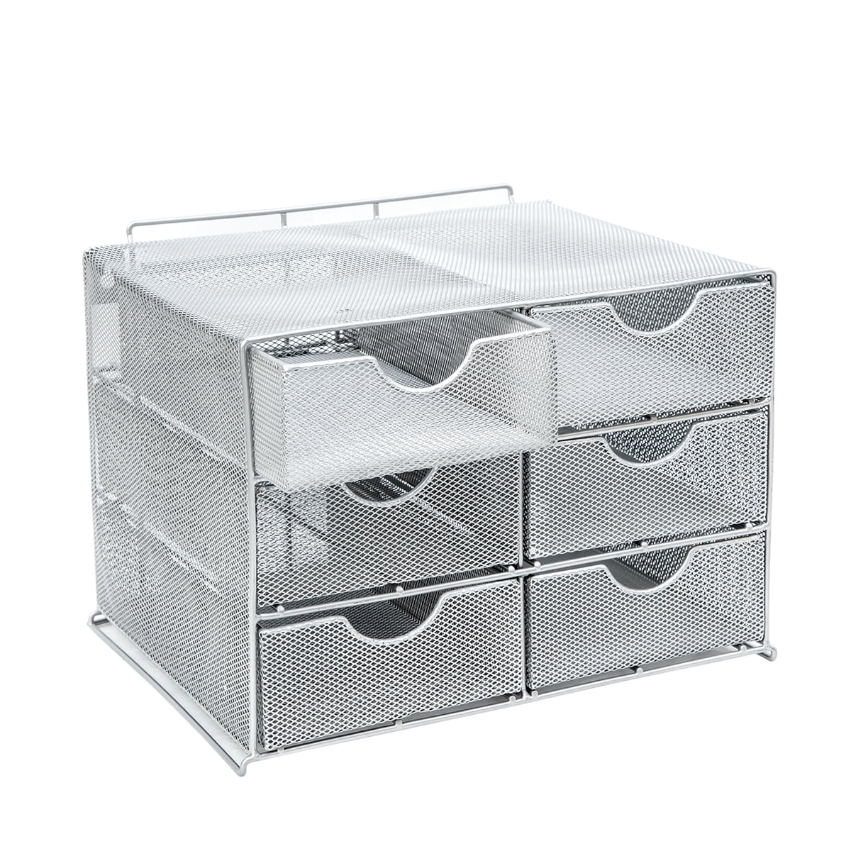 silver desk organizer