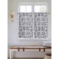 thumbnail image 6 of Kitchen Curtains 54 Inches length, Blue Floral Leaf Window Treatment Curtain Drapes, Retro Farmhouse Plant Tree Branch Thermal Insulated Drapes for Basement Hotel RV, 42"x54", 2 Panels, 6 of 7