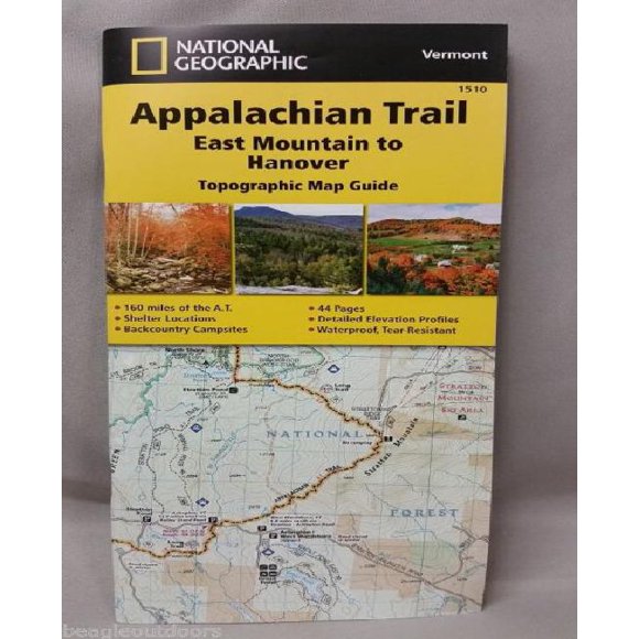 Appalachian Trail, East Mountain to Hanover [Vermont] (National Geographic Trails Illustrated Map)