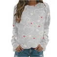 thumbnail image 2 of DPTALR Women's Printed Long Sleeve Round Neck Ladies Sweatshirt Tops Blouse, 2 of 3