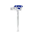 thumbnail image 3 of ANGARA Lab Grown 1.15 Ct Pear Blue Sapphire & Diamond Engagement Ring for Women in 14K White Gold (Size-8x6mm) | Anniversary, Jewelry Gift for Women | Lab-Grown Blue Sapphire Ring, 3 of 8