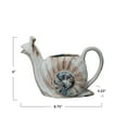 thumbnail image 2 of Creative Co-Op 26-Ounce Snail Shaped Stoneware Watering Can, Multicolor, 2 of 2