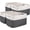 Black & White, variant on 4 Pack Storage Baskets for Organizing, Basket for Shelves with Handle, Woven Baskets for Storage Toys, Towels, Books, Cotton Rope Basket 13" L x 9 " W x 7.8 " H, Olive Green & White
