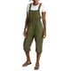 thumbnail image 3 of TaTaai Women's Casual Linen Texture Overall Shorts Loose Fit Sleeveless Shoulder Straps Cargo Jumpsuit with Side Pockets Elegant Comfortable All Season One-Piece Outfit Gift, 3 of 7