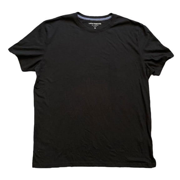Lucky Brand - Crewneck Ribbed Collar Side Slip Hem Short Sleeve Jersey Tee