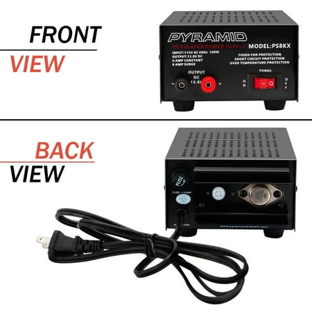 PYRAMID PS8KX - Bench Power Supply, AC-to-DC Power Converter (6 Amp)
