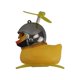 thumbnail image 3 of Pato Decorativo Amarillo Con Casco Cromado Plateado, 3 of 4