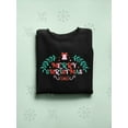 thumbnail image 3 of Classic Merry Christmas - Festive Holiday Men's Sweatshirt, 3 of 4