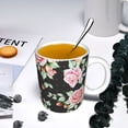 thumbnail image 5 of Yiaed Rose Flowers Print Ceramics Coffee,Large Handle Design,Extra Large Tea and Coffee Cup for Office and Home Mugs, 5 of 6