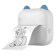 thumbnail image 3 of Mini Pocket Printer C26 - 2-Inch 58mm Thermal Printing Device with 200dpi Resolution, Bluetooth/USB Connection, Rechargeable Battery, Includes 6 Rolls of Thermal Paper - Available in Blue and Pink, 3 of 7