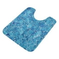 thumbnail image 3 of Bathroom Plush Absorbent Mat Single Square Pad 16x24Inches Bath Mat Fluffy Suitable For Bathroom Toilet Living Room Absorb Water Non-Slip Durable Blue Corrugated Stone, 3 of 9
