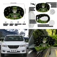thumbnail image 6 of Yuyamidu Skull Car Hood Cover Green Leaf Auto Rearview Protection Cover 3 Pack Vehicle Front Hood Cover for Car Side Mirror Covers St. Patrick's Day Car Exterior Accessories, 6 of 7