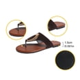 thumbnail image 5 of hopeusnice Women's Slippers Plus Size Available Open Toe Round Toe Flat Heel High Quality Material For Lasting Wear Style Brown 8.5, 5 of 9