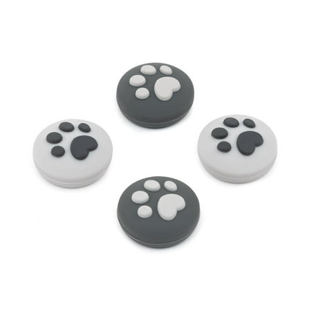 GeekShare 4PCS Silicone Cat Paw JoyCon Thumb Grip Set Joystick Caps Compatible with Nintendo Switch / OLED / Switch Lite