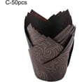 thumbnail image 5 of 50Pcs Muffin Tasse Tulipe Fleur Forme DIY Résistant à l'Huile Papier Cupcake Doublure Assistant de Cuisson, 5 of 5